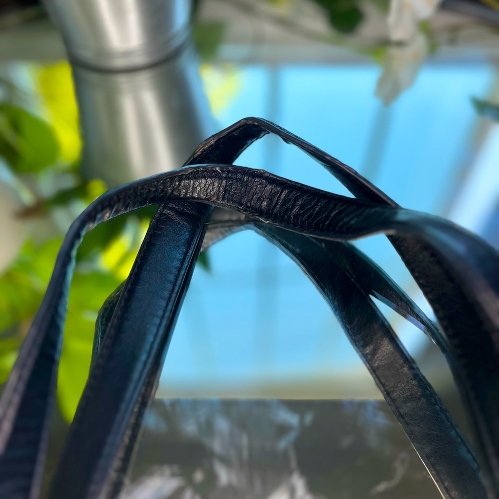 Giani Bernini Nappa Classic Leather Tote Bag Large Black Purse with Pockets​​​ - Picture 13 of 16